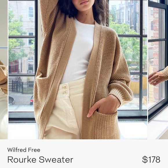 NWOT Aritzia Wilfred free Rourke sweater jacket